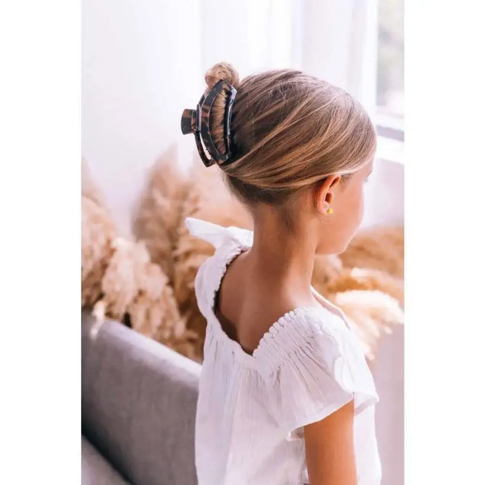 TELETIES Open Hair Clip | Medium | Tortoise - Picture 4 of 6